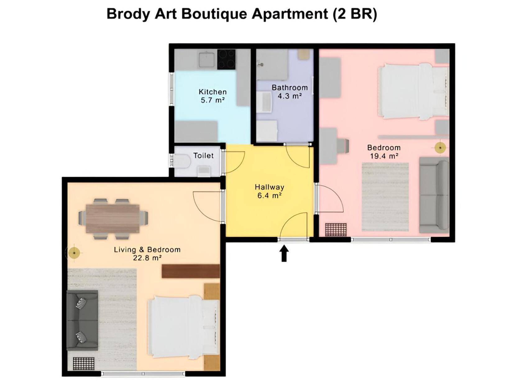 Brody Art Boutique Apartments Budapešť Pokoj fotografie