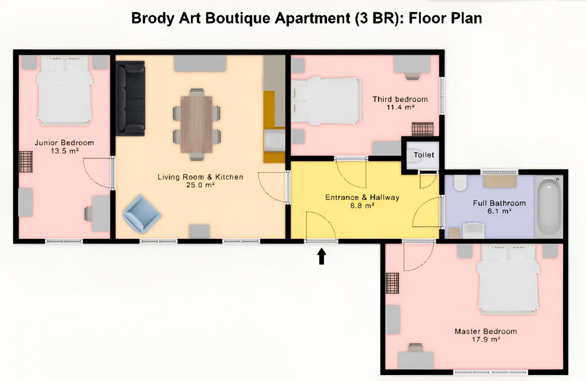 Brody Art Boutique Apartments Budapešť Pokoj fotografie